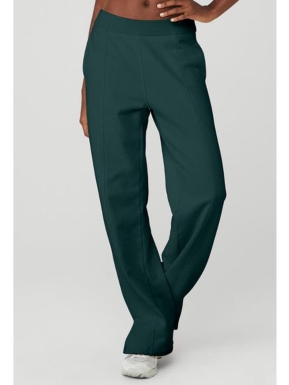 Alo Yoga High-Waist Free Time Straight Heavyweight Sweatpant Midnight Green S